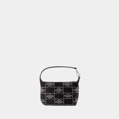 Ganni Butterfly Small Pouch In Black