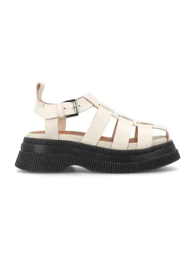 Ganni Creepers Sandals In Black