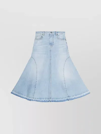 Ganni A-line Denim Skirt In Blue