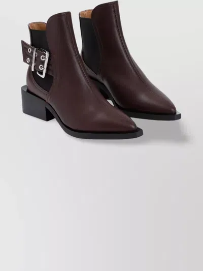 Ganni Feminine Buckle Chelsea Boots