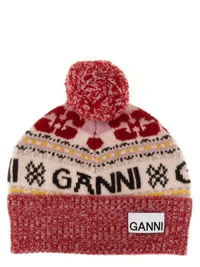 Ganni Intarsia Beanie In 多色的