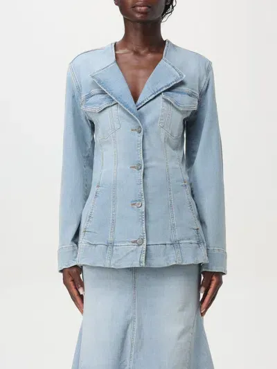 Ganni Jacket  Woman Color Blue In Tint Wash Light Blue