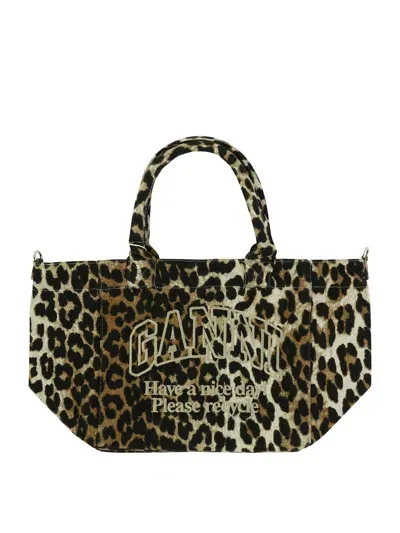 Ganni "leopard" Tote Bag