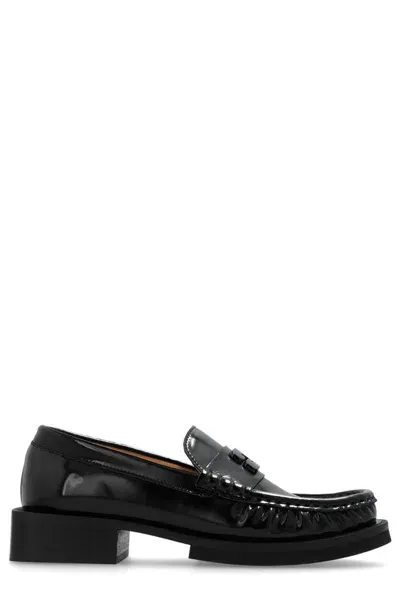 Ganni Loafers Shoes In Black