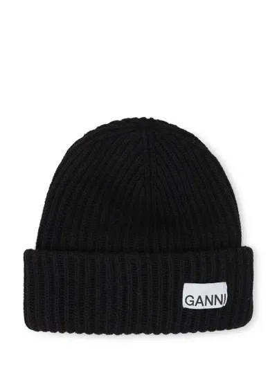 Ganni Logo Headphone In Black