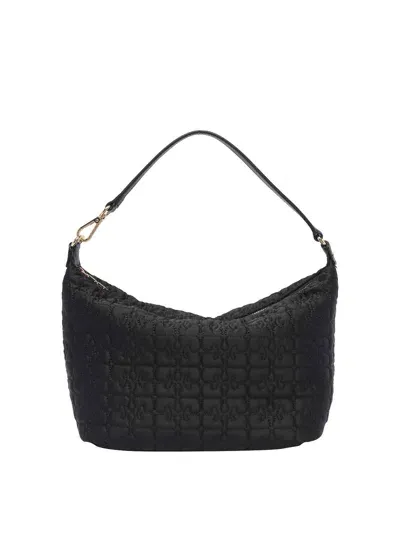 Ganni Medium Butterfly Hand Bag In Black