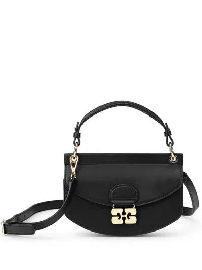 Ganni Mini Apo-g Tote Bag In Black