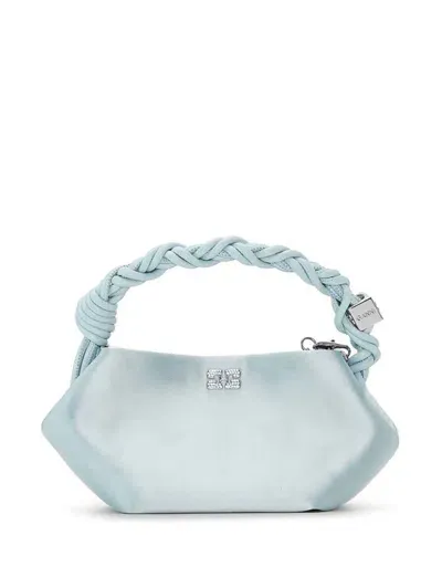 Ganni Mini Bou Tote Bag In Blue