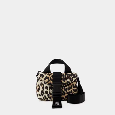 Ganni Leopard-print Crossbody Bag In Printed