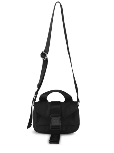 Ganni Mini Tech Shoulder Bag In Black