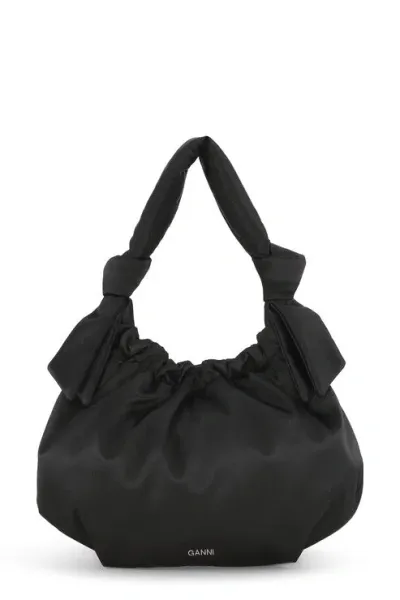 Ganni Occasion Medium Hobo In Black