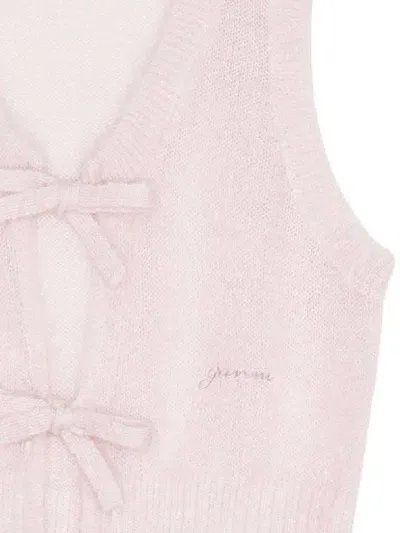 Ganni Pink Mohair Blend Vest