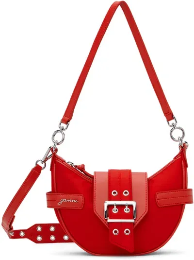 Ganni Red Small Bucky Crossbody Bag