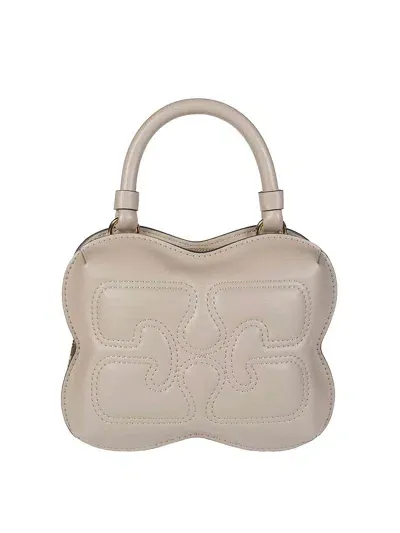 Ganni Small Shoulder Bag In Beige