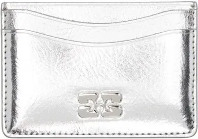 Ganni Silver Bou Card Holder In 018 Silver