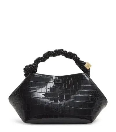 Ganni Small Bou Top-handle Bag In Black