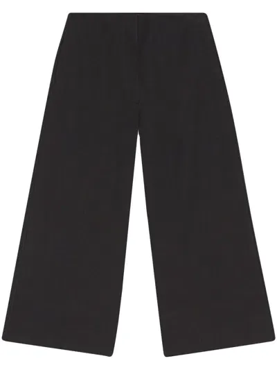 Ganni Straight-leg Trousers In Black