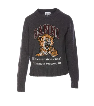 Ganni Sweaters In Grey