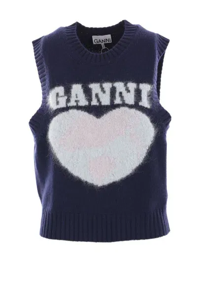 Ganni Sweaters In Brown