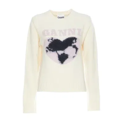 Ganni Sweaters In White