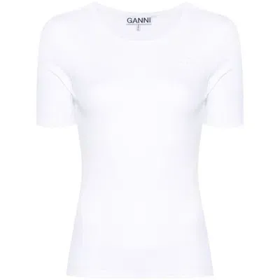 Ganni T-shirts In White