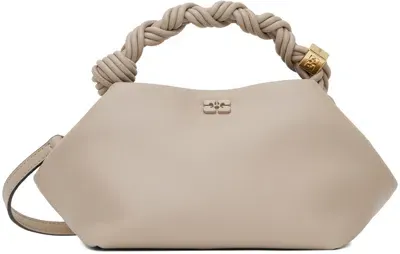 Ganni Taupe Small Bou Bag In 873 Oyster Gray