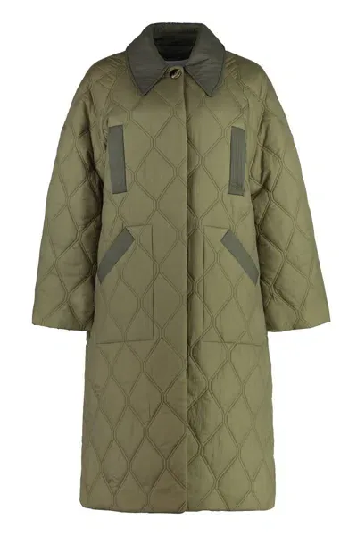 Ganni Techno Fabric Jacket In Green