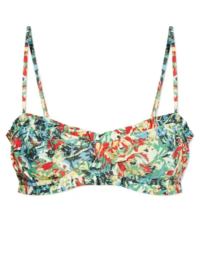 Ganni Top Bikini In Multicolour