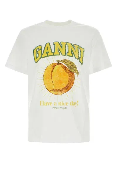 Ganni T-shirt-xs Nd  Female In White