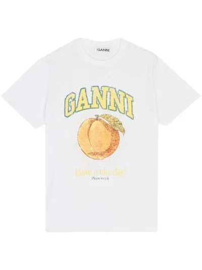 Ganni Logo-print T-shirt In 151