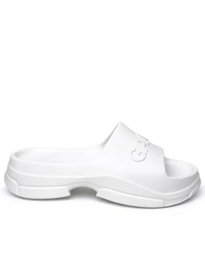 Ganni White Rubber Slippers