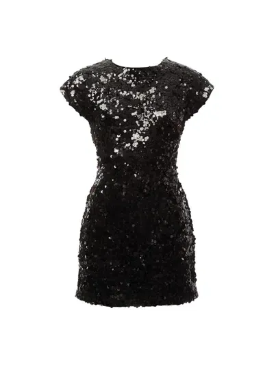 Ganni Sequin Dress In Black