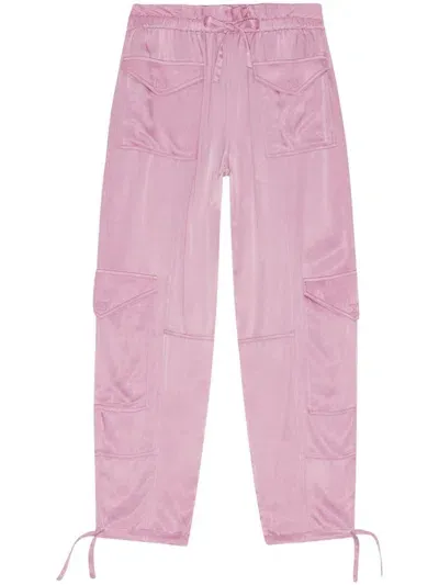 Ganni Cargohose Mit Kordelzug In Pink