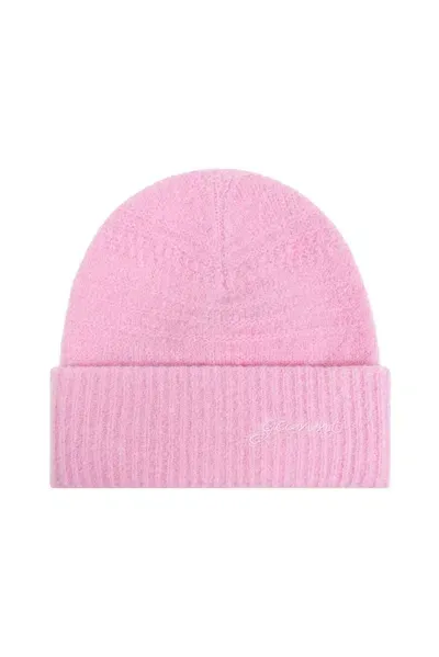 Ganni Woolen Hat In Pink