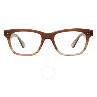 Garrett Leight Buchanan Demo Square Unisex Eyeglasses 1136 Mac 49 In Brown