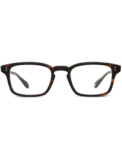 Garrett Leight Dimmick Matte Coffee Tortoise In Brown