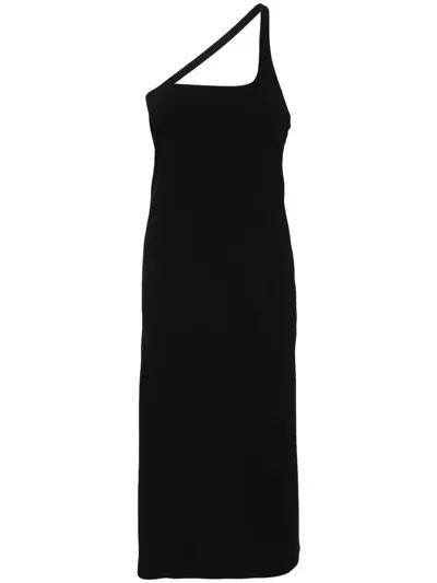 Gauchère Halterneck Midi Dress In Black