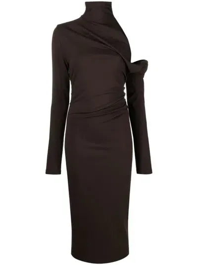 Gauge81 Teresa Midi Dress In Brown