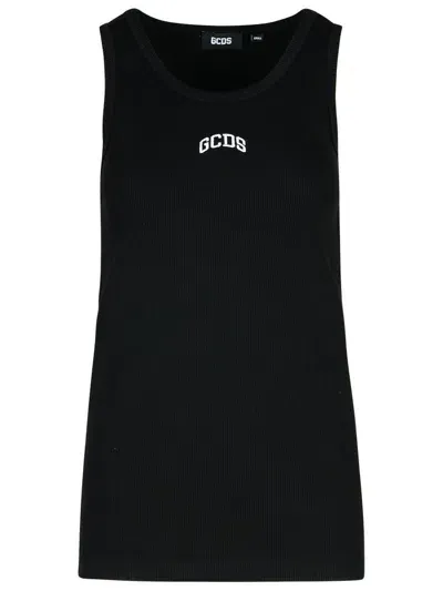 Gcds Black Cotton Tank Top