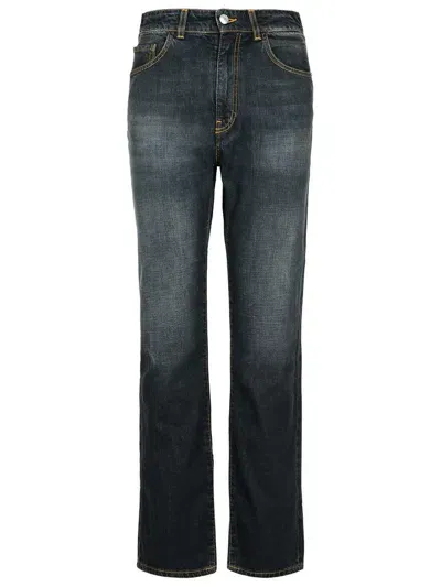 Gcds Straight Leg Jeans In Black