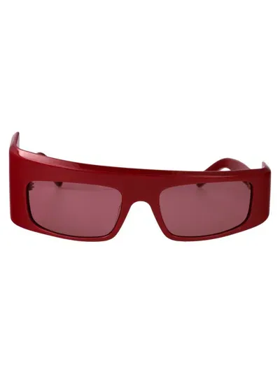 Gcds Sunglasses In 66s Rosso Luc/bordeaux