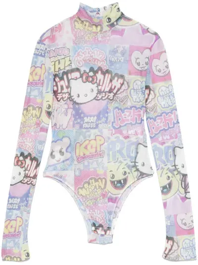 Gcds X Hello Kitty Bodysuit In Blue