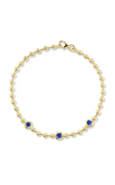 Gemella Jewels 18k Yellow Gold Sapphire Bracelet In Blue