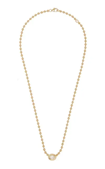 Gemella Jewels Double Bubble 18k Yellow Gold Diamond Necklace