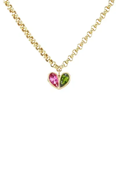 Gemella Jewels Jumbo Heirloom 18k Yellow Gold Tourmaline Necklace In Multi