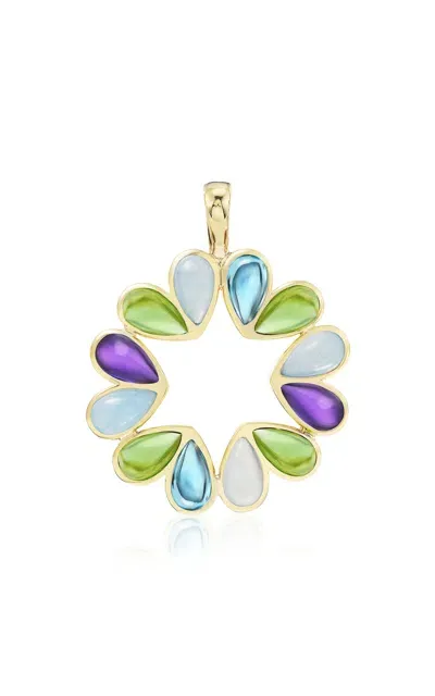 Gemella Jewels Queen B 18k Yellow Gold Multi-stone Pendant