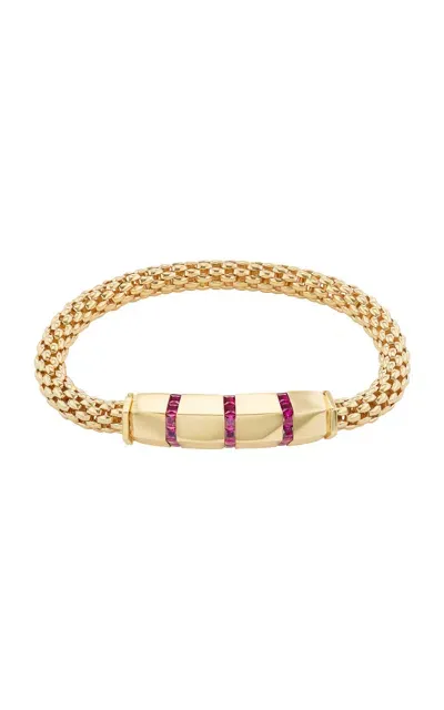 Gemella Jewels Stella Bar 18k Yellow Gold Ruby Bracelet