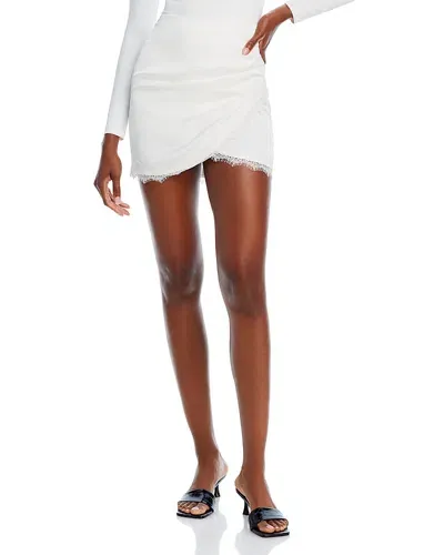 Generation Love Alessandra Lace Trim Mini Skirt In White