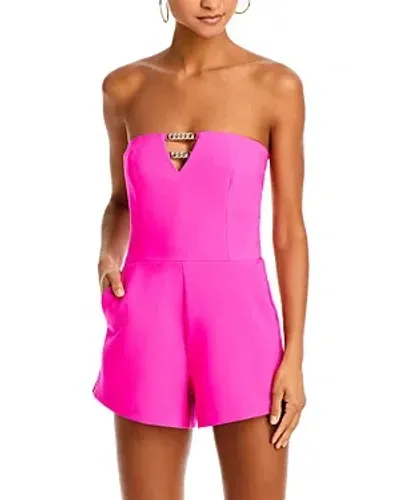 Generation Love Liz Crepe Romper In Magenta