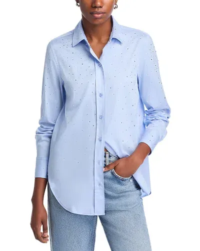 Generation Love Marcello Rhinestone Shirt In Powder Blue